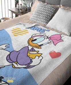 Original Donald Duck Girlfriend Daisy Blanket Fleece Customized Blanket - Image 4