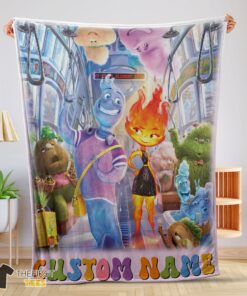 Original Elemental Characters Ember Lumen Wade With Friends Blanket Fleece Customized Blanket