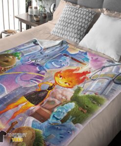Original Elemental Characters Ember Lumen Wade With Friends Blanket Fleece Customized Blanket - Image 3