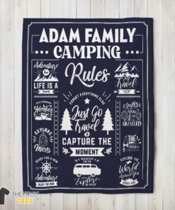 Original Family Camping Rulers Capture The Moment Blanket Fleece Customized Blanket