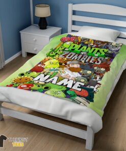 Original Game Plants Vs Zombies All Character Blanket Fleece Customized Blanket - Image 3
