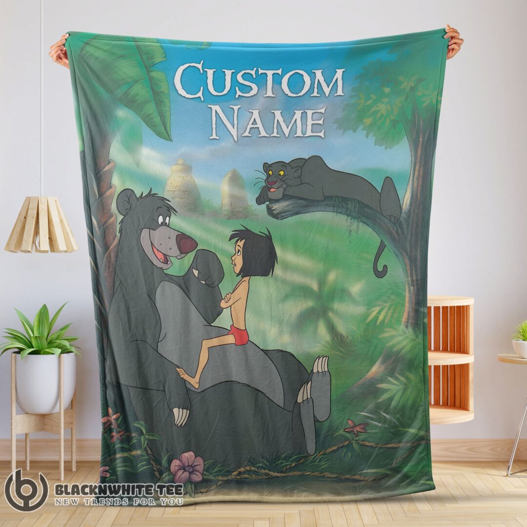 Original Hot Cute Disney Cartoon JungleBook Tapestry Blanket Fleece Customized Blanket-mk-01 (1)
