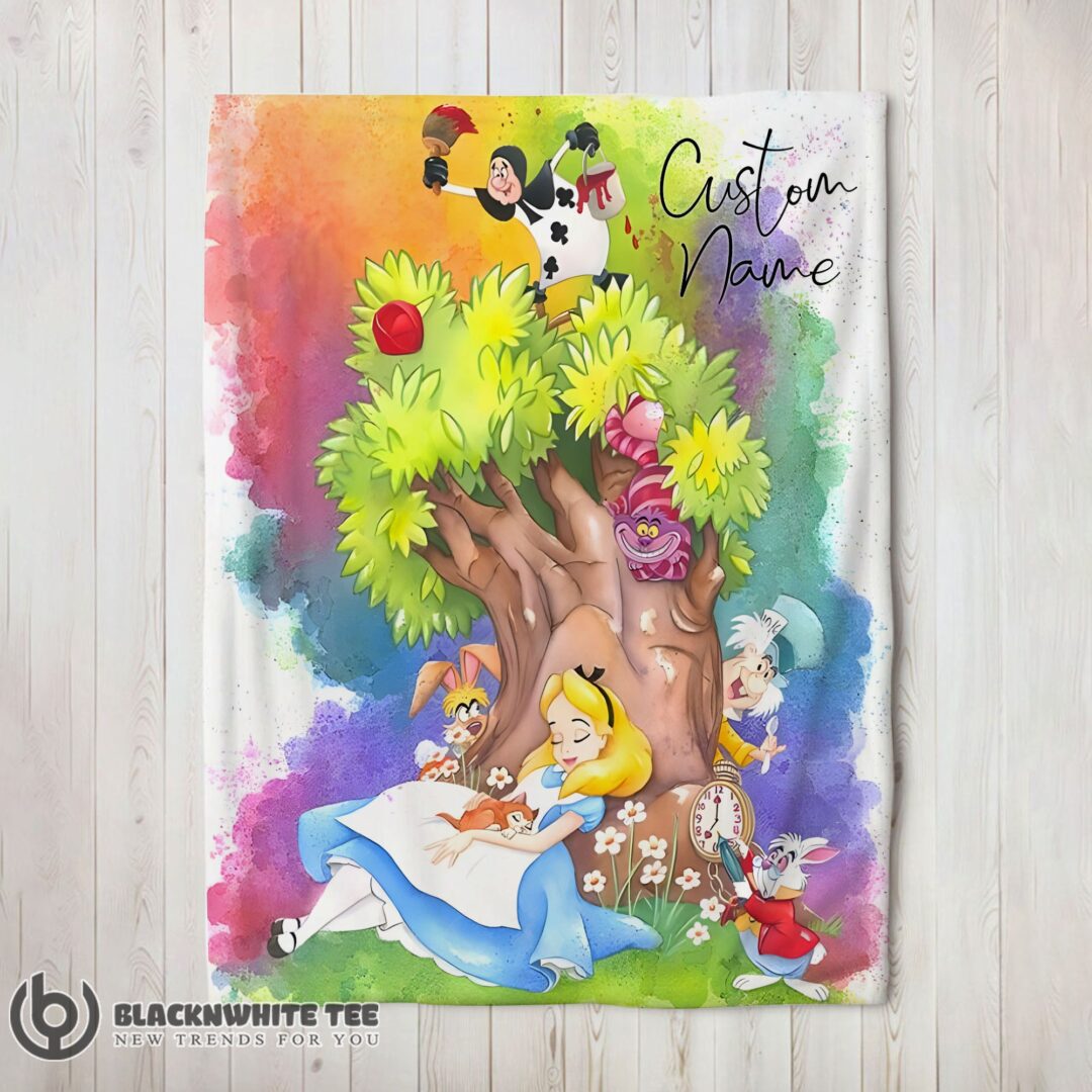 Original Hot Disney Alice In Wonderland Dreaming Blanket Fleece Customized Blanket-mk-01 (2)