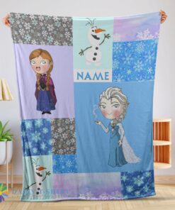 Original Hot Disney Cartoon Frozen Elsa Princess Anna Olaf Blanket Fleece Customized Blanket