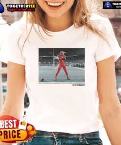 Original Jeremiah Smith Ohio State Buckeyes Football Pay Homage Ladies Tee showcasing team pride and style.