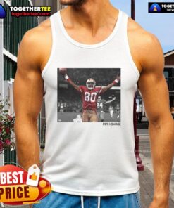 Original Jerry Rice San Francisco 49ers NFL pay homage tank top featuring bold graphics and vibrant colors.