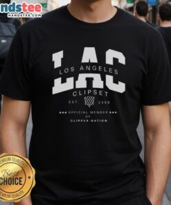Original Los Angeles Clipset Basketball T-Shirt, Est 1998, Official Member of Clipper Nation, showcasing team pride.