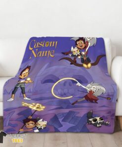 Original Luz Noceda With King And Eda Clawthorne The Owl House Blanket Fleece Customized Blanket - Image 3