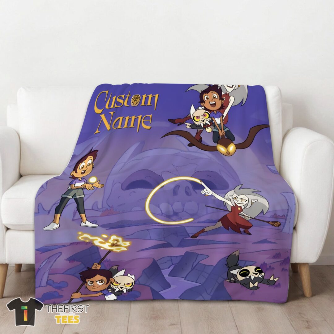 original-luz-noceda-with-king-and-eda-clawthorne-the-owl-house-blanket-fleece-customized-blanket-mk-01 Original Luz Noceda With King And Eda Clawthorne The Owl House Blanket Fleece Customized Blanket - Image 3
