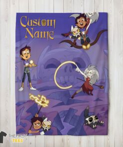 Original Luz Noceda With King And Eda Clawthorne The Owl House Blanket Fleece Customized Blanket
