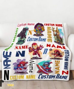 Original Marvel Chibi Heroes And Villains Blanket Fleece Customized Blanket - Image 3