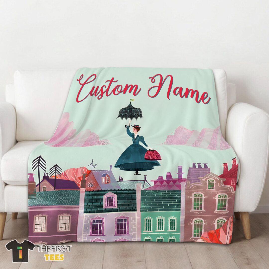 original-mary-poppins-film-classic-movie-blanket-fleece-customized-blanket-mk-01 Original Mary Poppins Film Classic Movie Blanket Fleece Customized Blanket - Image 3