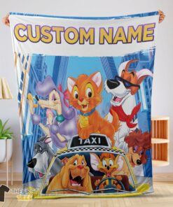 Original Oliver & Company With Friends Drive Taxi Blanket Fleece Customized Blanket