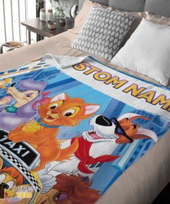 Original Oliver & Company With Friends Drive Taxi Blanket Fleece Customized Blanket - Image 4
