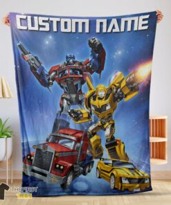 Original Optimus Prime  And Bumblebee Transformers Movie Blanket Customize Blanket