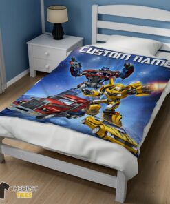 Original Optimus Prime  And Bumblebee Transformers Movie Blanket Customize Blanket - Image 3