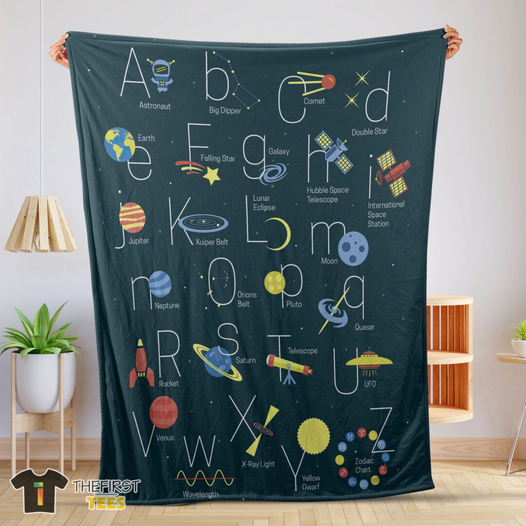 original-outer-space-alphabet-poster-cute-a-to-z-astronomy-fleece-blanket-mk-01 Original Outer Space Alphabet Poster Cute A To Z Astronomy Fleece Blanket