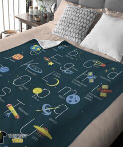 Original Outer Space Alphabet Poster Cute A To Z Astronomy Fleece Blanket - Image 4