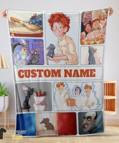 Original Pixar Ratatouille Linguini And Remy With Friends Blanket Fleece Customized Blanket