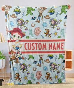Original Pixar Toy Story Cowgirl With All Friends Blanket Fleece Customized Blanket