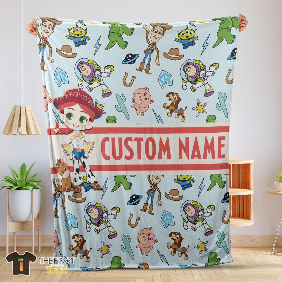 original-pixar-toy-story-cowgirl-with-all-friends-blanket-fleece-customized-blanket-mk-01 Original Pixar Toy Story Cowgirl With All Friends Blanket Fleece Customized Blanket