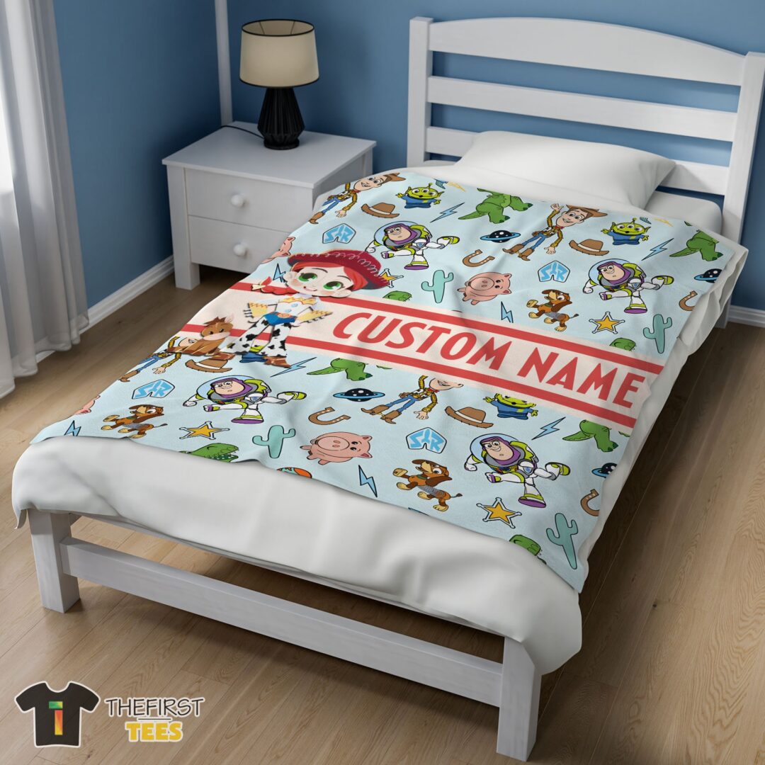 original-pixar-toy-story-cowgirl-with-all-friends-blanket-fleece-customized-blanket-mk-02 Original Pixar Toy Story Cowgirl With All Friends Blanket Fleece Customized Blanket - Image 3
