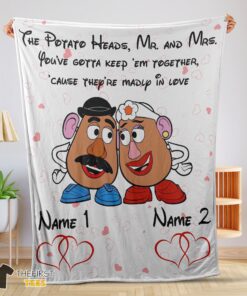 Original Pixar Toy Story Mr. Potato And Ms. Potato Blanket Fleece Customized Blanket