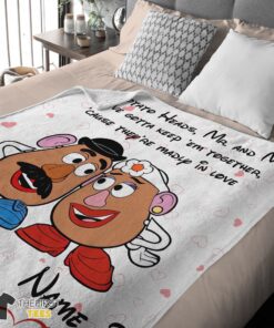 Original Pixar Toy Story Mr. Potato And Ms. Potato Blanket Fleece Customized Blanket - Image 4