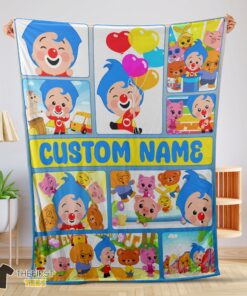 Original Plim Plim & Friends Collage Blanket Fleece Customized Blanket