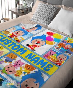 Original Plim Plim & Friends Collage Blanket Fleece Customized Blanket - Image 4