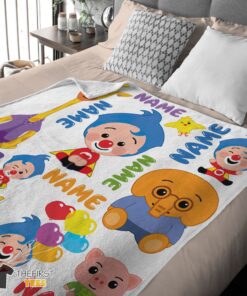 Original Plim Plim & Friends Collage Cute Blanket Fleece Customized Blanket - Image 4