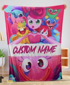 Original Poppy Playtime Mommy Long Legs And Friends Blanket Fleece Customized Blanket