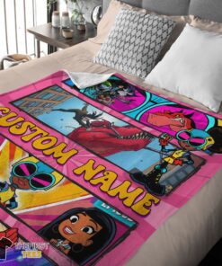 Original Prehistoric Adventure Girl Warrior Blanket Customize Blanket - Image 3