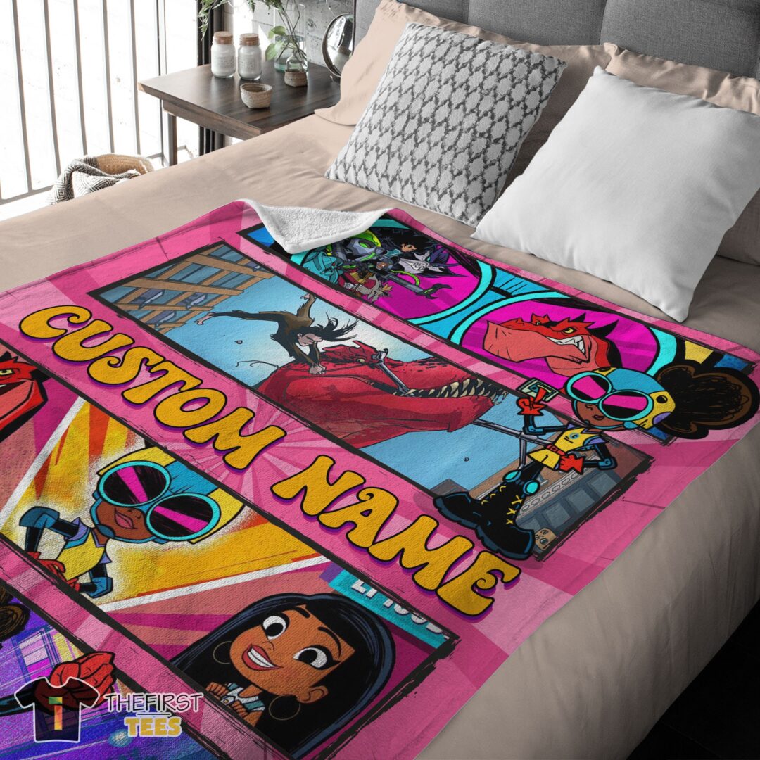 original-prehistoric-adventure-girl-warrior-blanket-e28093-customize-blanket-mk-02 Original Prehistoric Adventure Girl Warrior Blanket Customize Blanket - Image 3