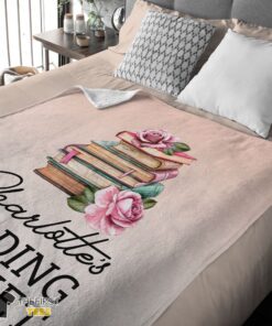 Original Pretty Vintage Book Reading Blanket Fleece Customized Blanket - Image 4