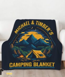 Original Pretty Vintage Camping Blanket Fleece Customized Blanket - Image 3