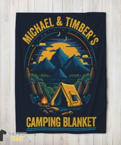 Original Pretty Vintage Camping Blanket Fleece Customized Blanket