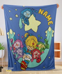 Original Rainbow Brite Sleeping on the Star Blanket Fleece Customized Blanket