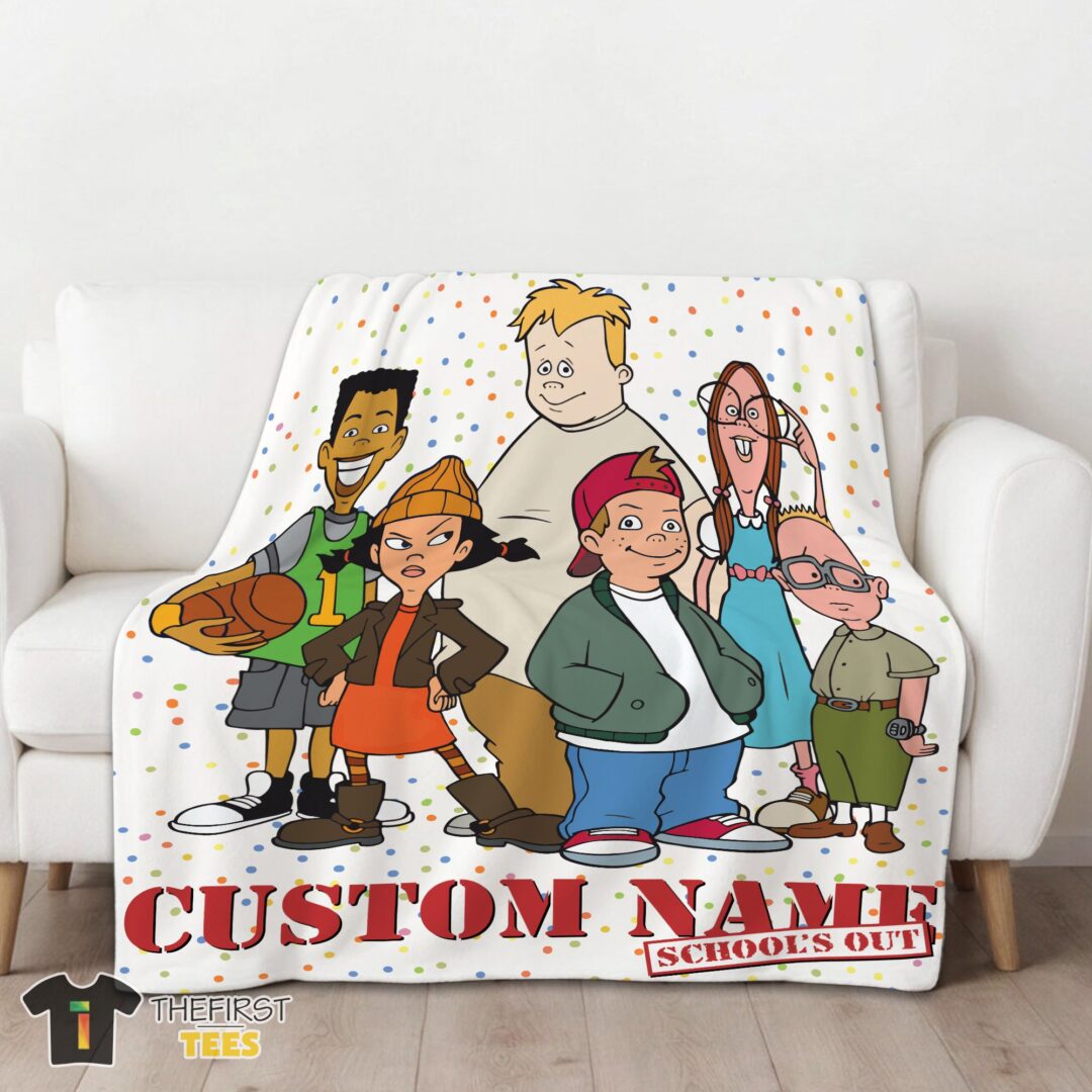 original-recess-cartoon-schools-out-blanket-fleece-customized-blanket-mk-01 Original Recess Cartoon School's Out Blanket Fleece Customized Blanket - Image 3