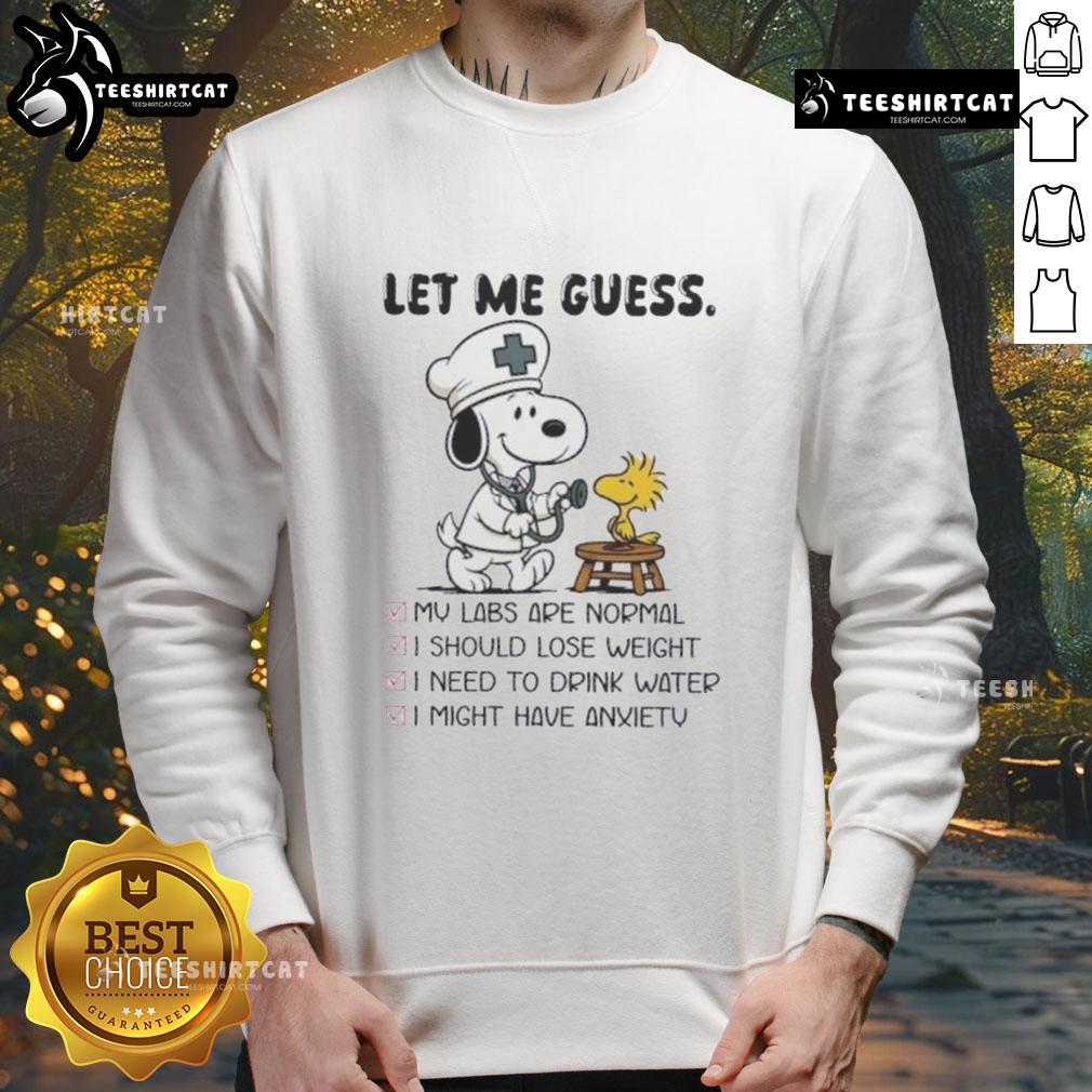 original-snoopy-x-woodstock-nurse-let-me-guess-sweatshirt Original Snoopy X Woodstock Nurse Let Me Guess Sweatshirt featuring playful cartoon design for cozy style.