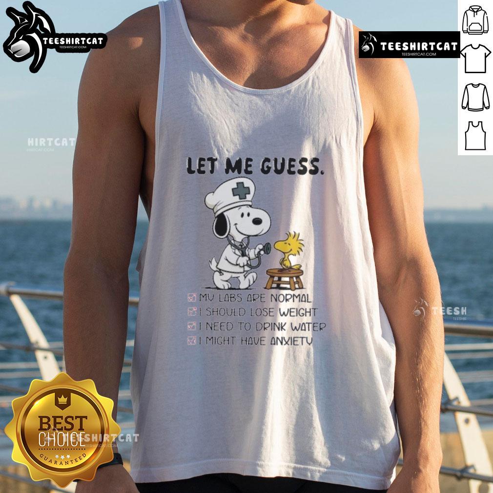 original-snoopy-x-woodstock-nurse-let-me-guess-tank-top Original Snoopy X Woodstock Nurse Let Me Guess Tank Top featuring playful cartoon design for fans of Peanuts characters.