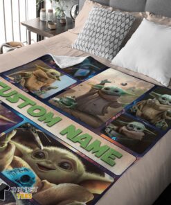 Original Star Wars Baby Yoda Collage Blanket Fleece Customized Blanket - Image 4