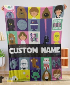 Original Star Wars Characters Cartoon Cute Customized Blanket