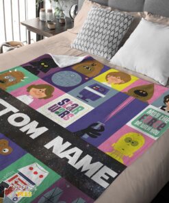Original Star Wars Characters Cartoon Cute Customized Blanket - Image 4