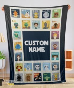 Original Star Wars Chibi Character Blanket Fleece Customized Blanket
