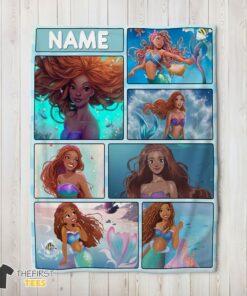 Original The Little Mermaid Ariel Blanket Fleece Customized Blanket