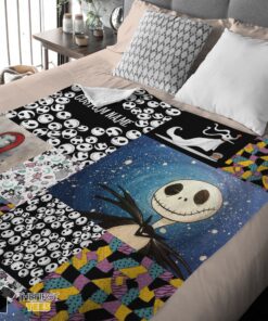 Original The Nightmare Before Christmas Jack Skellington Sally Zero Halloween Customized Blanket - Image 4