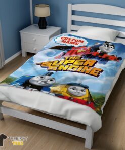 Original Thomas & Friends The Super Engine Poster Blanket Fleece Customized Blanket - Image 3