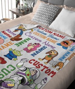Original Disney Toy Story Cartoon Characters Blanket Fleece Customized Blanket - Image 3