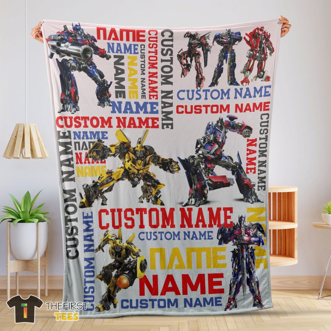 original-transformers-optimus-prime-bumblebee-blanket-fleece-customized-blanket-mk-01 Original Transformers Optimus Prime & Bumblebee Blanket Fleece Customized Blanket